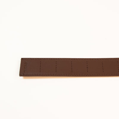 Brushed Nikel- Dark Brown Leather